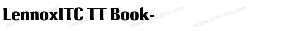 LennoxITC TT Book字体转换